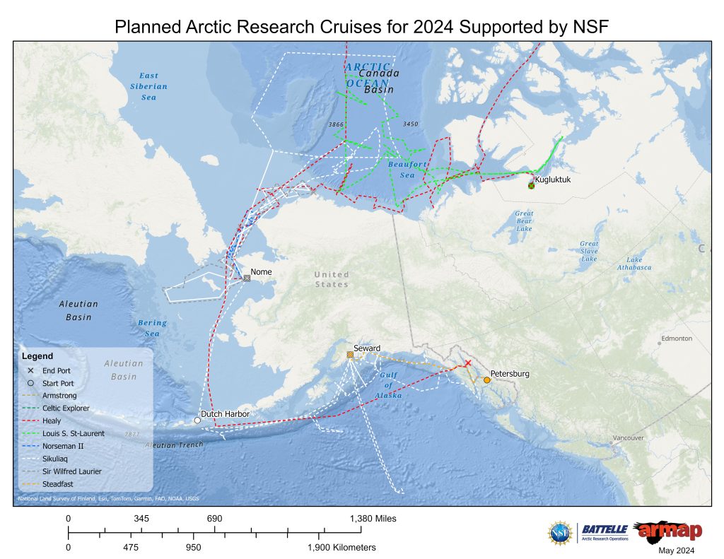 Planned Arctic Research Cruises for the Current Year Supported by NSF