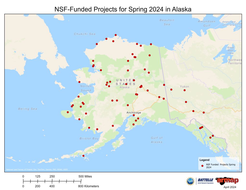 NSF-Funded Projects for Alaska, Spring of this Year
