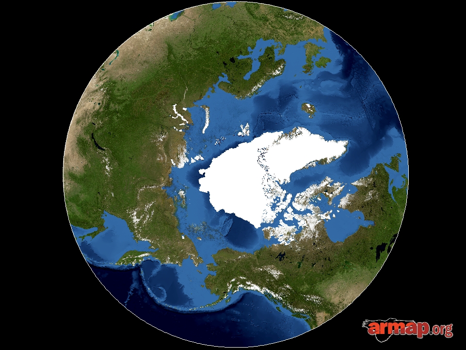 Circumarctic Base Map with Satellite Imagery
